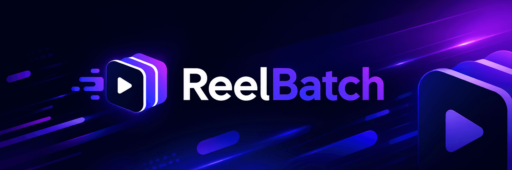 ReelBatch logo and motion brand artwork
